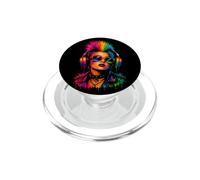 Punk Rock Femme Rainbow Mohawk Casque Musique Art PopSockets PopGrip pour MagSafe