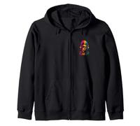 Punk Rock Femme Rainbow Mohawk Casque Musique Art Sweat à Capuche