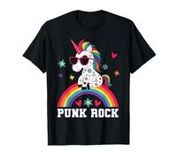 Punk Rock - Licorne Mignonne - Musique - Rocker - pour Petites Filles et Femmes T-Shirt