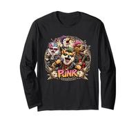 Punk Rock Musique Animal Drôle Capybara Shiba-Inu Punk Band Manche Longue