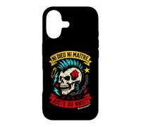Punk Rock Musique Crâne Anarchiste - Ni Dieu Ni Maître Coque pour iPhone 17