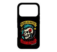 Punk Rock Musique Crâne Anarchiste - Ni Dieu Ni Maître Coque pour iPhone 17 Pro