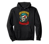 Punk Rock Musique Crâne Anarchiste - Ni Dieu Ni Maître Sweat à Capuche