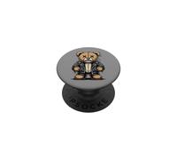 Punk Rock Ours en Peluche Biker Horreur Cartoon Gothique PopSockets PopGrip Adhésif