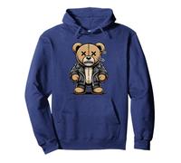 Punk Rock Ours en Peluche Biker Horreur Cartoon Gothique Sweat à Capuche