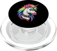 Punk Rock Rainbow Unicorn Emo Alternative Gothique, Animal PopSockets PopGrip pour MagSafe