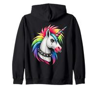Punk Rock Rainbow Unicorn Emo Alternative Gothique, Animal Sweat à Capuche