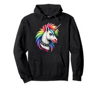 Punk Rock Rainbow Unicorn Emo Alternative Gothique, Animal Sweat à Capuche