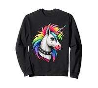 Punk Rock Rainbow Unicorn Emo Alternative Gothique, Animal Sweatshirt