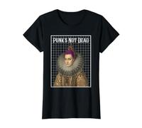 Punk Rock Vintage Style Art de la Renaissance Punk n'est Pas Mort T-Shirt Graphique avec Valeur