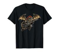 Punk Rock'n Roll Goth Grunge Dragon Guitare Band Rock Music T-Shirt