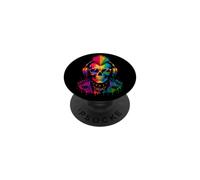 Punk Skull DJ Mohawk Casque coloré Musique Art PopSockets PopGrip Adhésif