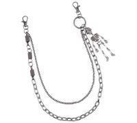 Punk Skull Pendant Metal Waist Chain For Punk Rock HipHop Jeans Pants Accessories Subcultural Waist Charm Decoration Hip Chain