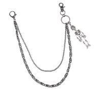 Punk Skull Pendant Metal Waist Chain For Punk Rock HipHop Jeans Pants Accessories Subcultural Waist Charm Decoration Hip Chain