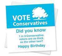 Punkcards Carte d'anniversaire politique amusante - Humour grossier et offensant pour adulte | Carte blague anti-conservatrice | Carte d'anniversaire hilarante pour lui ou elle, amis, collègues