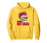 Punks Not Dead 80's 90's Music Band Punk Jaune Sweat à Capuche