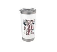 Punk's Not Dead - Drapeau UK Londres Punk rock Concert Gobelet isotherme en acier inoxydable double paroi