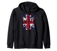 Punk's Not Dead - Drapeau UK Londres Punk Rock Vintage Sweat à Capuche