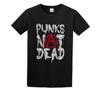 Punks Not Dead II DJ MC Experimental Rock Pop Culture Retro Letter Personalise Casual T-Shirt Black M