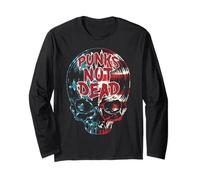 Punks Not Dead Punk Rock Disque Vinyle Motif crâne Manche Longue