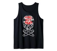Punks Not Dead Punk Rock Vintage Vinyl Lover Gothic Skull Débardeur