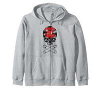 Punks Not Dead Punk Rock Vintage Vinyl Lover Gothic Skull Sweat à Capuche