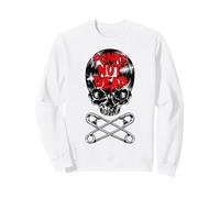 Punks Not Dead Punk Rock Vintage Vinyl Lover Gothic Skull Sweatshirt