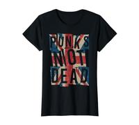 Punks Not Dead - Vintage - UK London Flag - Punk is Not Dead T-Shirt Graphique avec Valeur