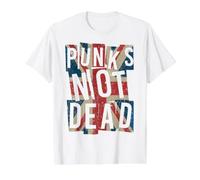 Punks Not Dead - Vintage - UK London Flag - Punk is Not Dead T-Shirt Graphique avec Valeur