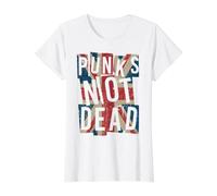 Punks Not Dead - Vintage - UK London Flag - Punk is Not Dead T-Shirt Graphique avec Valeur