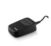 PUNKT. UC01 Hub USB alimenté avec 3 Ports multiprise (Charge Rapide, 2 câbles Principaux d’Alimentation, compatibles avec des appareils USB) pour Le Bureau ou la Maison - Noir