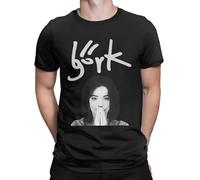 PUNMdrf66 Bjork T-Shirt for Men Vintage Iceland Music Singer Leisure Black XL