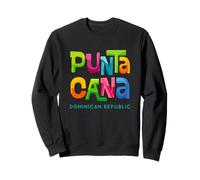 Punta Cana, République Dominicaine, rétro Motif Tropical Sweatshirt