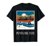 Punta Del Este Uruguay Horizon côtier Vintage Voyage Art T-Shirt