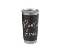Punta Gorda Florida - Design vintage et élégant Gobelet isotherme en acier inoxydable double paroi