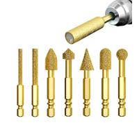 Punte Per Utensili Rotanti - Set Di 7 Pezzi In Carburo Con Codolo Esagonale | Professionali Per Metallo, Legno, Resina, Taglio, Incisione, Intaglio, Levigatura, Di Rocca