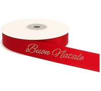 PuntoCasaStore 1 ruban de Noël Joyeux Noël rouge 25 mm x 25 m Collection Rubans de Noël décoratifs 2026