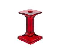 PuntoCasaStore Bougie Bougeoir Noël 2025 Décorations Idée Cadeau Collection Accessoires (Porte-bougie en verre rouge 9 x 9 x H 14 cm)