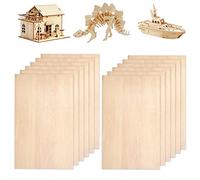 Punvot 12 Contreplaqué Plaque Bois de Balsa, 300x200x1,5 mm brut , Feuilles de Bois, Planche pour Pyrogravure,Découpe au Laser,CNC Routeur,Modelage,Pièce Chantournée