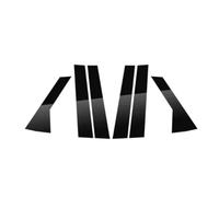 Puoersh Garnitures de Pilier Fenêtre de Voiture pour Chery Omoda 5 2022-2024, Lot de 6 Autocollants décoratifs Aspect Carbone/Noir Brillant pour Montants de Porte et fenêtres