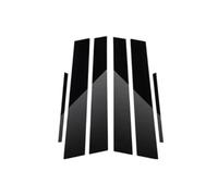 Puoersh Garnitures de Pilier Fenêtre de Voiture pour Toyota Fortuner/SW4 2016-2023, Lot de 6 Autocollants décoratifs Noirs Brillants pour Montants de Porte et fenêtres