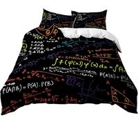 PUOJIEAT Housse de Couette 200x200 Mathématiques Parures de Lit 3D Imprimée Douce Literie Set Mathématiques Microfibre Housses de Couettes 2 Personnes avec 2 x Taie d'oreiller 65x65 cm r.5791