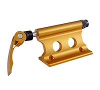 Puooifrty 1 fourche de vélo avec fermeture , clip fixe, porte-bagages, voiture, SUV, béquille de stationnement modifiée (doré)