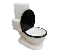 Puooifrty Distributeur d'eau pour chat en forme de toilette, 650 ml, avec écuelle, débit d'eau, non connecté, alimentation automatique en eau, artefact, fournitures pour animaux de compagnie