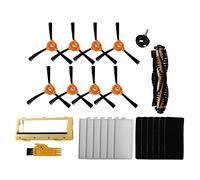 Puooifrty Filtre de Roue de Roulette de Couverture de Cadre de Brosse de Cadre Principal de 18Pcs pour 600 601 605 710 N79 N79S PièCes de Rechange D'Aspirateur