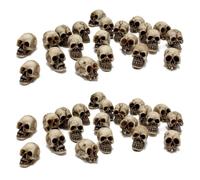 Puooifrty Lot de 40 mini crânes de squelette réalistes pour décoration de table d'Halloween