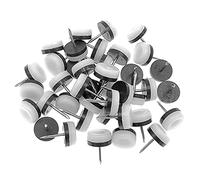Puooifrty Lot de 40 patins épais à clouer en nylon pour pieds de chaise, table, canapé (18 mm, blanc)