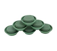 Puooifrty Lot de 6 fleurs rondes en mousse dans un design pour décoration de table, allée de mariage, décoration de fête, vert