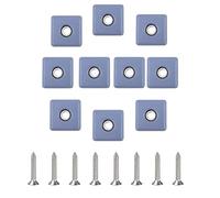 Puooifrty Lot de 8 patins de protection pour pieds de meubles - 40 mm - Avec vis - Protection des pieds de chaise carrée