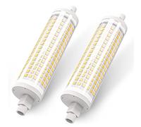 Puosike R7s LED 118mm, 15W R7s LED 118mm Lampe, Ampoules R7s LED 118mm 2835-128LED Blanc Chaud 3000K 1300LM Remplacement 130W Barres Halogènes, Non Dimmable/AC 220-240V/2er-Pack